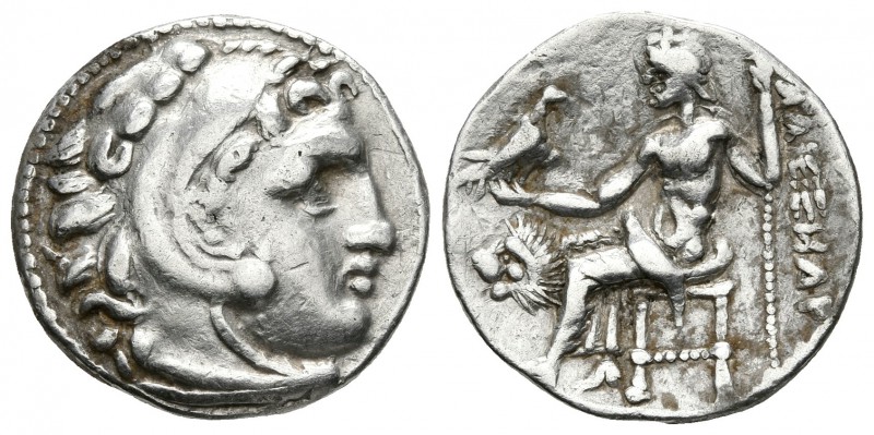 LYSIMACHOS. Alejandro III Magno. Dracma. 305-281 a.C. Magnesia-Maeandrum. A/ Cab...