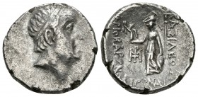 REYES DE CAPPADOCIA. Ariobarzanes I Philoromaios. Dracma. 96-63 a.C. A/ Cabeza con diadema de Ariobarzanes a derecha. R/ Athena estante a izquierda co...