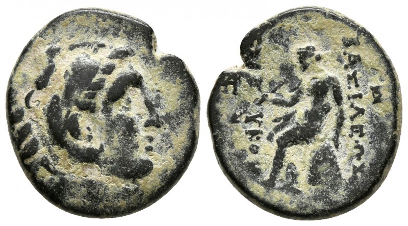 SELEUKOS II Kallinikos. Sardeis. 246-226 a.C. Reino Seleucida. A/ Cabeza de Hera...