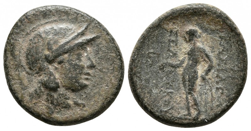 SELEUKOS II Kallinikos. Sardeis. 246-226 a.C. Reino Seleucida. A/ Cabeza de Athe...
