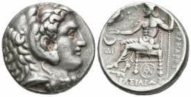SELEUKOS I NIKATOR. Tetradracma. 310-290 a.C. Reino Seleucida. Karrhai. A/ Cabeza de Herakles con piel de león a derecha. R/ Zeus sedente a izquierda ...