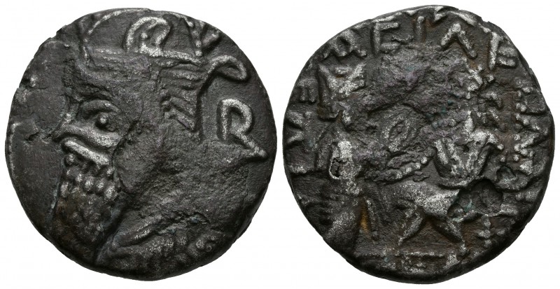 VOLOGASES VI. Tetradracma. 208-228 a.C. Reyes de Parthia. Seleukeia en el Tigris...