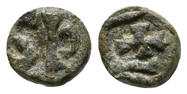 VISIGODOS. Nummus. Segunda mitad del siglo VII d.C. Ispalis (Sevilla). A/ SP. R/...