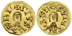 SUINTILA. Triente. (621-631). Barbi (Antequera). CNV. 284.3; R.Pliego 366d. Au. 1,43g. EBC.