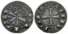 ALFONSO VI. Dinero. (1073-1109). Toledo. Mozo A6:10.9; AB 5var. Ve. 1,02g. Preciosa pátina irisada. EBC.