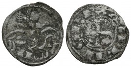 ALFONSO VIII. Dinero. (1158-1214). Toledo. AB 179. Ve. 0,91g. MBC-. Rara.