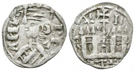ALFONSO VIII. Dinero. (1158-1214). Toledo. Estrella (sin punto central) y B. AB 196; Mozo A8:36.1. Ve. 0,97g. MBC.