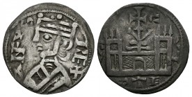 ALFONSO VIII. Dinero. (1158-1214). Calahorra. Estrella-C. AB 196; Mozo A8:36.5. Ve. 0,85g. MBC+.