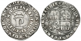 PEDRO I. 1 Real. (1350-1368). Sevilla. AB 380. Ar. 3,37g. MBC+. Ex. Colección Berceo Nº458.