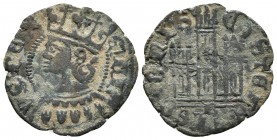 ENRIQUE II. Cornado. (1368-1379). Burgos B (bajo el castillo). A/ ENRICVS : RE. R/ CASTELE : E : LEGIONIS. AB 486var. Ve. 1,00g. MBC.