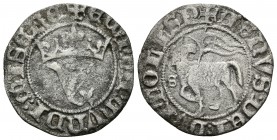 JUAN I. Blanca del Agnus Dei. (1379-1390). Sevilla. AB 555. Ve. 1,31g. MBC+. Ex. Aureo 27-05-1999 Nº2391.