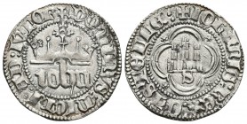 JUAN I. 1/2 Real. (1379-1390). Sevilla. AB 542. Ar. 1,74g. EBC. Ex. Aureo 16-12-1999 Nº2331.