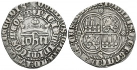 JUAN I. 1 Real. (1379-1390). Sevilla. AB 539. Ar. 2,90g. MBC+. Ex. Colección Berceo Nº577.