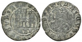ENRIQUE IV. 1 Maravedí. (1454-1474). Medina de Rioseco. AB 801var. Ve. 1,67g. BC+. Muy rara.
