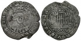 ENRIQUE IV. Cuartillo. (1454-1474). Sevilla. AB 755.1. Ve. 2,82g. Cospel levemente faltado. MBC-.