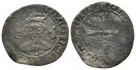 ALFONSO IV. Dobler. (1416-1458). Mallorca. Perros a ambos lados del busto. Cru 854. Ve. 1,04g. MBC-/BC+. Escaso.