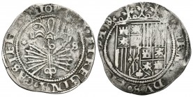 REYES CATOLICOS. 1 Real. (1474-1504). Sevilla. Cal-359var. Ar. 3,16g. MBC-.