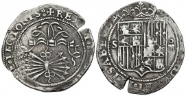 REYES CATOLICOS. 4 Reales. (1474-1504). Sevilla. Cal-211var. Ar. 13,54g. MBC+.