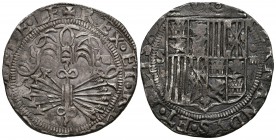 REYES CATOLICOS. 4 Reales. (1474-1504). Sevilla. Cal-211var. Ar. 13,65g. Pátina. MBC+.