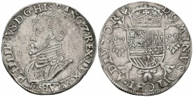 FELIPE II. 1 Escudo Felipe. 1558. Amberes. Con el título de rey de Inglarerra. Vti. 1156; Vanhoudt 253.AN; Van Gelder & Hoc 210-1b. Ar. 34,34g. Buen e...