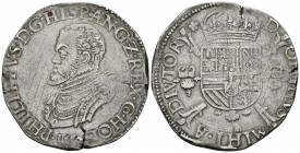 FELIPE II. 1 Escudo Felipe. 1557. Dordrecht. Con el título de rey de Inglarerra. Vti. 1165; Vanhoudt 253.DO; Van Gelder & Hoc 210-11b. Ar. 34,03g. MBC...