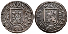 FELIPE IV. 8 Maravedís. 1624. Segovia. Cal-1527; J.S. F-273. Ae. 5,91g. MBC+.
