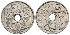 ESTADO ESPAÑOL. 50 Céntimos. 1963 *19-63. Madrid. Cal-111. Cu-Ni. 3,88g. SC.