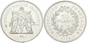 FRANCIA. 50 Francs. 1978. Km#941. Ar. 29,83g. SC-.
