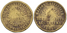 FRANCIA. Ficha-Token. 1778-1793 París. Casa Laffecteur. La. 4,89g. MBC-.