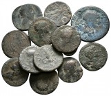 IMPERIO ROMANO. Lote compuesto por 14 bronces del Alto Imperio pertenecientes a Claudio (4 Ases y 2 Cuadrantes), Nerva (As), Trajano (Sestercio y As),...