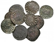 FELIPE IV. Conjunto de 10 monedas de 16 Maravedís, incluye, 16 Maravedís, 166_, Córdoba, Segovia; 16 Maravedís, 1661, Madrid, Segovia, (ambas falsas d...