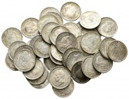 ALFONSO XIII. Lote compuesto por 43 monedas de plata, incluyendo una moneda de 50 Céntimos de 1926. Ar. EBC/SC. A EXAMINAR.