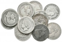 CENTENARIO DE LA PESETA. Lote compuesto por 15 monedas de 1 Peseta, conteniendo las siguientes emisiones: Alfonso XII. 1876. DEM, 1881. MSM, 1882. MSM...