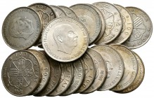 ESTADO ESPAÑOL. Lote compuesto por 20 monedas de 100 Pesetas, comprendiendo los siguientes años: 1966 *66 (9), 1966 *67 (6) y 1966 *68 (5). Ar. MBC-/E...