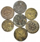 GUERRA CIVIL. Lote compuesto por 7 monedas de Menorca. 1 Peseta 1937 (5) y 25 Céntimos 1937 (2). La. BC/MBC+. A EXAMINAR.
