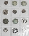 GRECIA. Conjunto de 17 monedas de Ecu desde 1992 hasta 1995, incluyendo del año 1992: 10 Ecus (Ar 10,01g) y 25 Ecus (Ar 28,06g). Del año 1993: 10 Ecus...