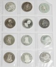 LUXEMBURGO. Conjunto de 12 monedas de Ecu desde el año 1992 hasta el año 1996, incluyendo del año 1992: 5 Ecus (Ar 22,95g) y 20 Ecus (Ar 24,92g). Del ...