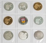 NORUEGA. Conjunto de 9 monedas de Ecu desde 1993 hasta 1996, incluyendo del año 1993: 5 Ecus (Ar 26,60g) y 20 Ecus (Ar 24,85g). Del año 1994: 5 Ecus (...