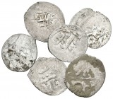 RUSIA. Conjunto de 6 monedas. Qaplan I Giray (3º Reinado). Akche. 1730-1736. (3), Selim II Giray. Akche. 1743-1748. Bakhchysarai (2) y Meñli II Giray....