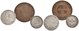 SUDAFRICA. Lote compuesto por: 1 Penny. 1892. Km#2; 6 Pence. 1896. Km#4 y 1 Shilling. 1894. Km#5. Ae-Ar. BC/MBC+.