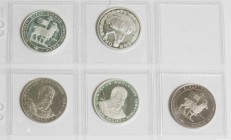 SUECIA. Conjunto de 5 monedas de Ecu desde 1992 hasta 1995, excepto 1993, incluyendo del año 1992: 5 Ecus (Ar 23,17g) y 20 Ecus (Ar 24,93g). Del año 1...
