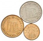 TATARSTAN. Lote compuesto por 3 monedas. 10 Litres y 20 Litres. Km#Tn 1-2-3. Br-Cu/Ni. SC