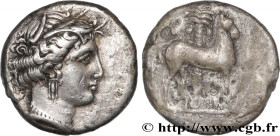 SICILY - SICULO-PUNIC - ENTELLA
Type : Tétradrachme 
Date : c. 350 - 320/315 AC. 
Mint name / Town : Entella, Sicile 
Metal : silver 
Diameter : 24  m...