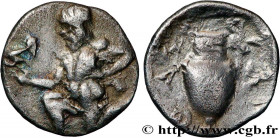 THRACE - THRACIAN ISLANDS - THASOS
Type : Trihemiobole 
Date : c. 404-355 AC. 
Mint name / Town : Thasos, Thrace 
Metal : silver 
Diameter : 11,5  mm
...