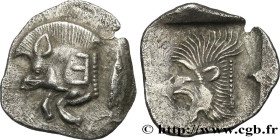 MYSIA – KYZIKOS / CYZICUS
Type : Trihemiobole 
Date : c. 480-450 AC. 
Mint name / Town : Cyzique, Mysie 
Metal : silver 
Diameter : 12,5  mm
Orientati...
