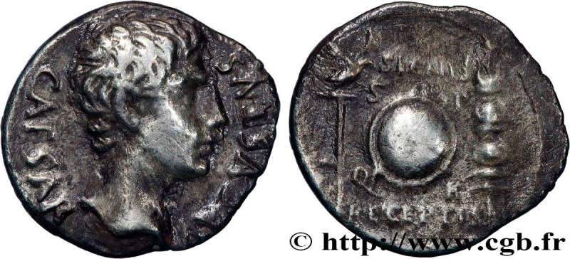 AUGUSTUS
Type : Denier 
Date : 19 AC. 
Mint name / Town : Colonia Patricia 
Meta...