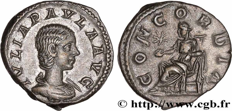 JULIA PAULA
Type : Denier 
Date : 220 
Mint name / Town : Rome 
Metal : silver 
...