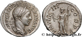 SEVERUS ALEXANDER 
Type : Denier 
Date : 224 
Mint name / Town : Rome 
Metal : silver 
Millesimal fineness : 500  ‰
Diameter : 18  mm
Orientation dies...
