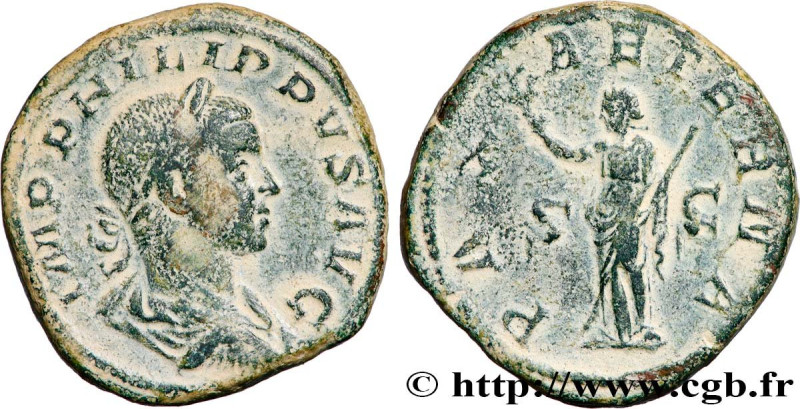 PHILIPPUS II
Type : Sesterce 
Date : 247 
Mint name / Town : Rome 
Metal : coppe...