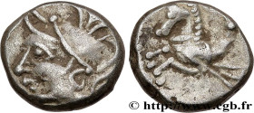 GALLIA - ALLOBROGES (Dauphiné area)
Type : Denier à l’hippocampe, tête à gauche 
Date : Ier siècle avant J.-C. 
Metal : silver 
Diameter : 11  mm
Orie...